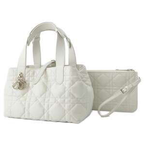 Christian Dior Toujours Macro Cannage Handbag White Bag